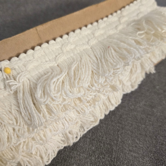 Loop Fringe Edge Trim 6 ft Creme 2 in Pillow Upholstery Cotton Sewing - Picture 4 of 6